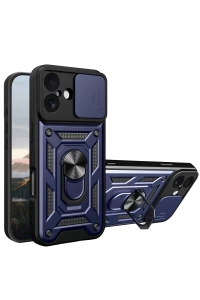Apple iPhone 17 Pars Lens Yüzüklü Silikon - Lacivert