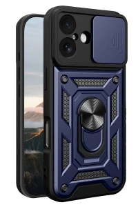Apple iPhone 17 Pars Lens Yüzüklü Silikon - Lacivert