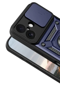 Apple iPhone 17 Pars Lens Yüzüklü Silikon - Lacivert