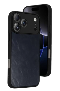 Apple iPhone 17 Pro Aras Deri Kapak - Lacivert