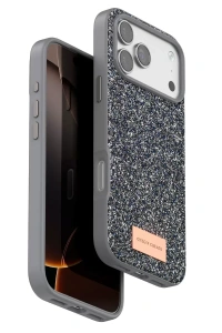 Apple iPhone 17 Pro Bright Simli Kapak - Gümüş