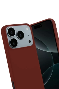Apple iPhone 17 Pro First Silikon - Bordo