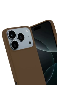 Apple iPhone 17 Pro First Silikon - Kahverengi