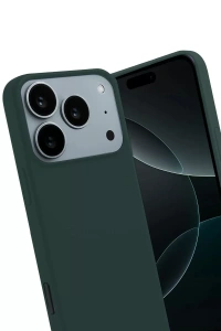 Apple iPhone 17 Pro First Silikon - Koyu Yeşil