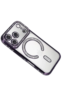 Apple iPhone 17 Pro Joke Simli Magneticsafe Kılıf - Derin Mor