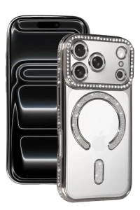 Apple iPhone 17 Pro Joke Simli Magneticsafe Kılıf - Gümüş