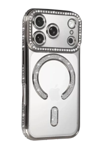 Apple iPhone 17 Pro Joke Simli Magneticsafe Kılıf - Gümüş