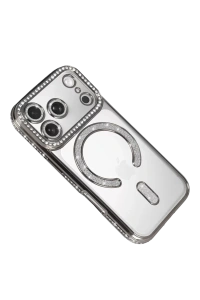 Apple iPhone 17 Pro Joke Simli Magneticsafe Kılıf - Gümüş
