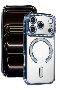 Apple iPhone 17 Pro Joke Simli Magneticsafe Kılıf - Mavi