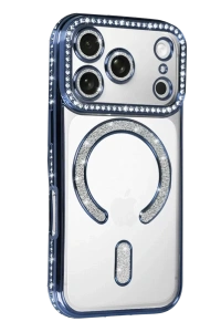 Apple iPhone 17 Pro Joke Simli Magneticsafe Kılıf - Mavi
