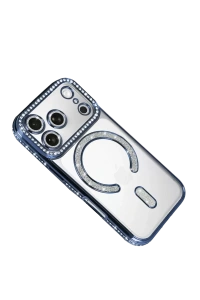 Apple iPhone 17 Pro Joke Simli Magneticsafe Kılıf - Mavi