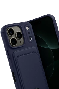 Apple iPhone 17 Pro Kelvin Kartvizitli Silikon - Lacivert