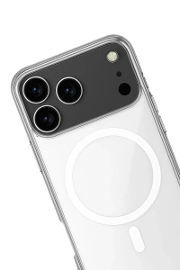 Apple iPhone 17 Pro Kılıf Magneticsafe Şeffaf Silikon - Şeffaf