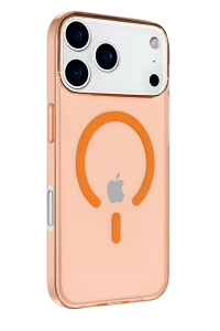 Apple iPhone 17 Pro Kılıf Pc Real Magsafe Kapak - Turuncu