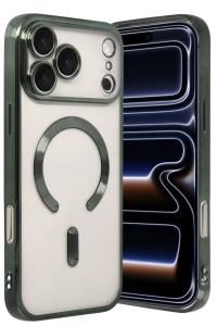 Apple iPhone 17 Pro Kross Magneticsafe Kapak - Koyu Yeşil