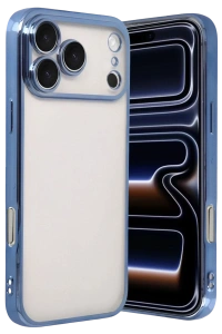 Apple iPhone 17 Pro Lensli Silikon - Açık Mavi