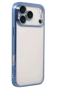 Apple iPhone 17 Pro Lensli Silikon - Açık Mavi