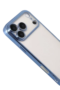 Apple iPhone 17 Pro Lensli Silikon - Açık Mavi