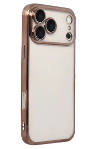 Apple iPhone 17 Pro Lensli Silikon - Çöl Titanyum