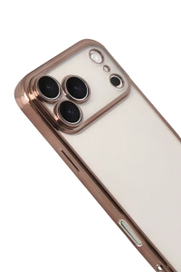 Apple iPhone 17 Pro Lensli Silikon - Çöl Titanyum