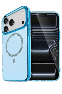 Apple iPhone 17 Pro Live Diamond Magsafe Kapak - Mavi
