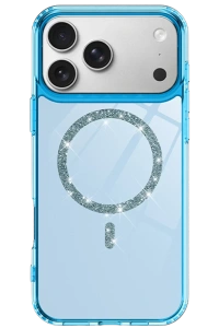 Apple iPhone 17 Pro Live Diamond Magsafe Kapak - Mavi