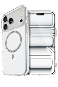 Apple iPhone 17 Pro Live Diamond Magsafe Kapak - Şeffaf