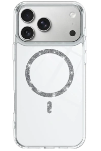 Apple iPhone 17 Pro Live Diamond Magsafe Kapak - Şeffaf