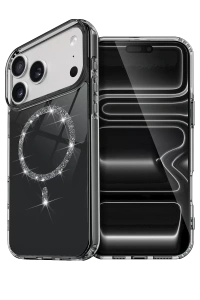 Apple iPhone 17 Pro Live Diamond Magsafe Kapak - Siyah