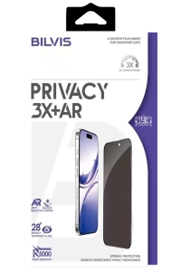 Apple iPhone 17 Pro Max Bilvis 3X AR Hayalet Cam Ekran Koruyucu - Siyah