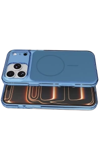 Apple iPhone 17 Pro Max Bruma Magsafe Kapak - Mavi