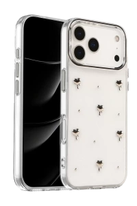 Apple iPhone 17 Pro Max Fiyonk Desenli Kapak - Desen 1