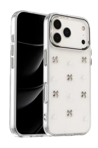 Apple iPhone 17 Pro Max Fiyonk Desenli Kapak - Desen 8