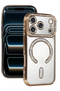 Apple iPhone 17 Pro Max Joke Simli Magneticsafe Kılıf - Gold