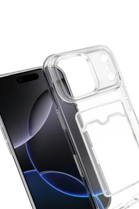 Apple iPhone 17 Pro Max Kart Şeffaf Silikon - Şeffaf