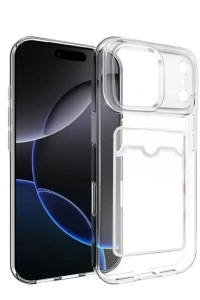 Apple iPhone 17 Pro Max Kart Şeffaf Silikon - Şeffaf