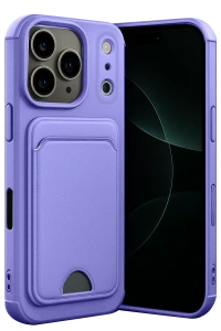 Apple iPhone 17 Pro Max Kelvin Kartvizitli Silikon - Lila