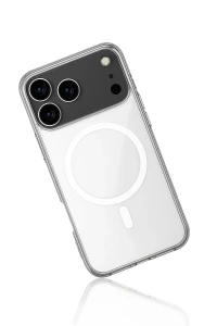 Apple iPhone 17 Pro Max Kılıf Magneticsafe Şeffaf Silikon - Şeffaf
