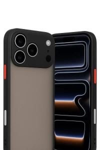 Apple iPhone 17 Pro Max Kılıf Montreal Silikon Kapak - Siyah