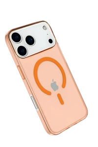Apple iPhone 17 Pro Max Kılıf Pc Real Magsafe Kapak - Turuncu