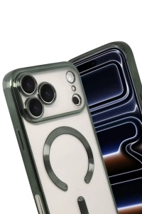 Apple iPhone 17 Pro Max Kross Magneticsafe Kapak - Koyu Yeşil