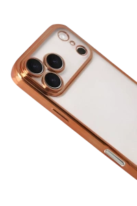 Apple iPhone 17 Pro Max Lensli Silikon - Turuncu