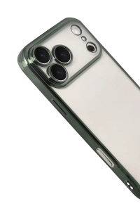 Apple iPhone 17 Pro Max Lensli Silikon - Yeşil