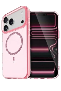 Apple iPhone 17 Pro Max Live Diamond Magsafe Kapak - Pembe