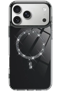 Apple iPhone 17 Pro Max Live Diamond Magsafe Kapak - Siyah