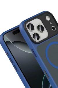 Apple iPhone 17 Pro Max Megane Magsafe Kapak - Lacivert