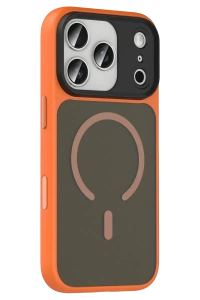 Apple iPhone 17 Pro Max Megane Magsafe Kapak - Turuncu