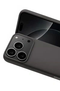 Apple iPhone 17 Pro Max Nano içi Kadife Silikon - Gri