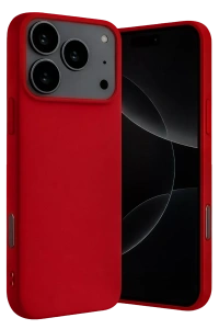 Apple iPhone 17 Pro Max Nano içi Kadife Silikon - Kırmızı