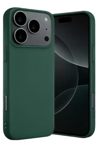 Apple iPhone 17 Pro Max Nano içi Kadife Silikon - Koyu Yeşil